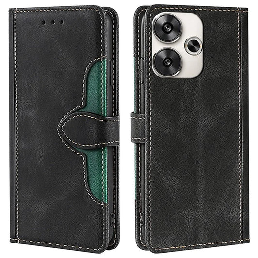 For Xiaomi Redmi Turbo 3 5G / Poco F6 5G Case PU Leather Wallet Phone Cover with Straw Hat Magnetic Clasp