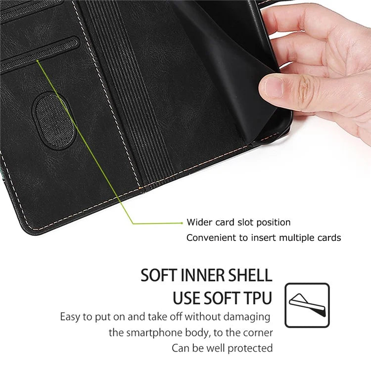 For Xiaomi Redmi Turbo 3 5G / Poco F6 5G Case PU Leather Wallet Phone Cover with Straw Hat Magnetic Clasp