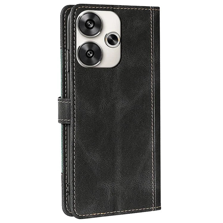 For Xiaomi Redmi Turbo 3 5G / Poco F6 5G Case PU Leather Wallet Phone Cover with Straw Hat Magnetic Clasp