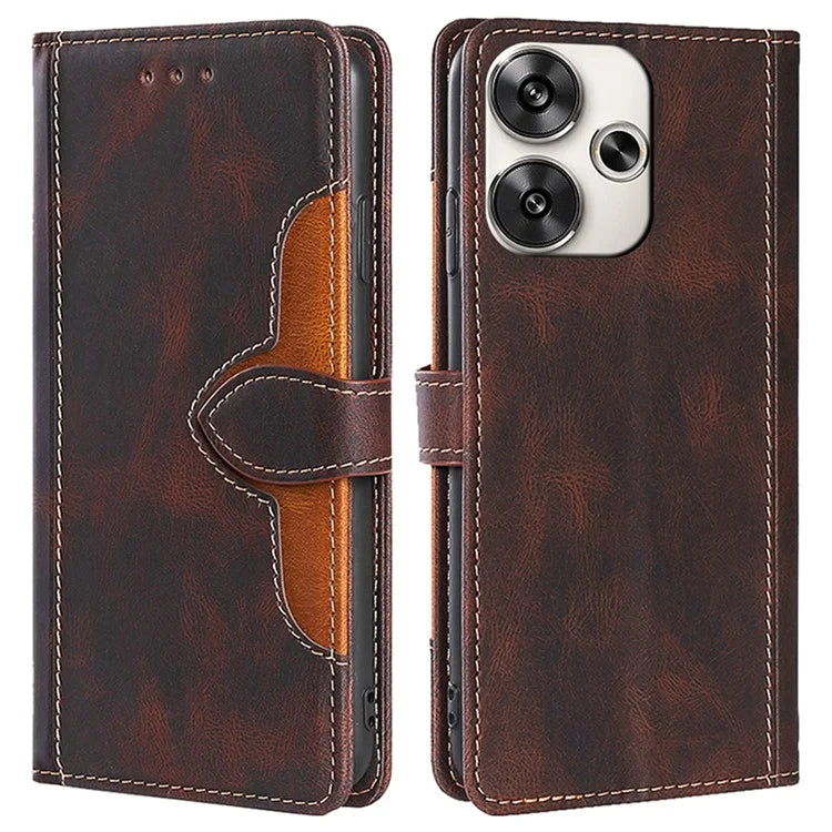 For Xiaomi Redmi Turbo 3 5G / Poco F6 5G Case PU Leather Wallet Phone Cover with Straw Hat Magnetic Clasp