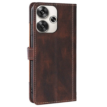 For Xiaomi Redmi Turbo 3 5G / Poco F6 5G Case PU Leather Wallet Phone Cover with Straw Hat Magnetic Clasp