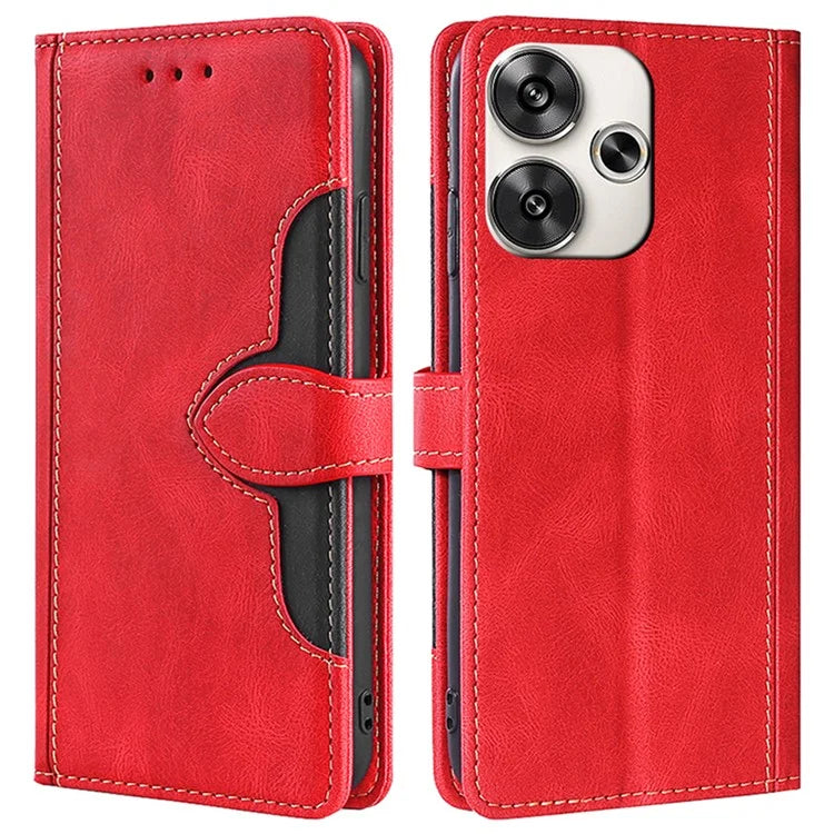 For Xiaomi Redmi Turbo 3 5G / Poco F6 5G Case PU Leather Wallet Phone Cover with Straw Hat Magnetic Clasp