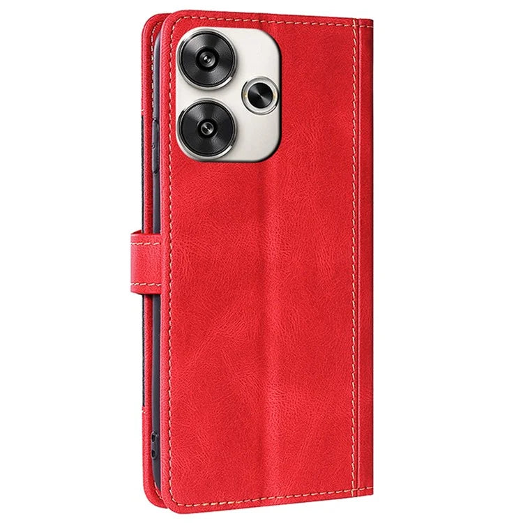 For Xiaomi Redmi Turbo 3 5G / Poco F6 5G Case PU Leather Wallet Phone Cover with Straw Hat Magnetic Clasp
