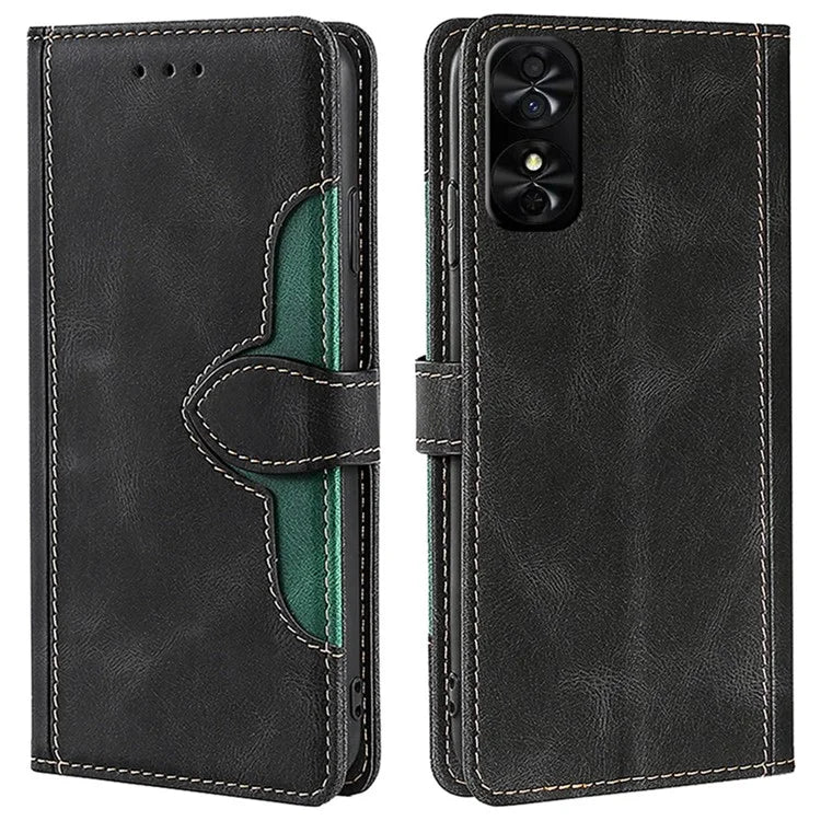 For TCL 50 SE Case Straw Hat Shape Flip Wallet PU Leather Phone Cover