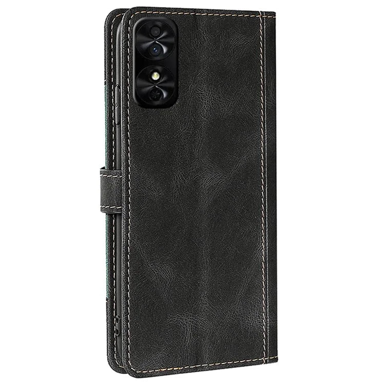 For TCL 50 SE Case Straw Hat Shape Flip Wallet PU Leather Phone Cover