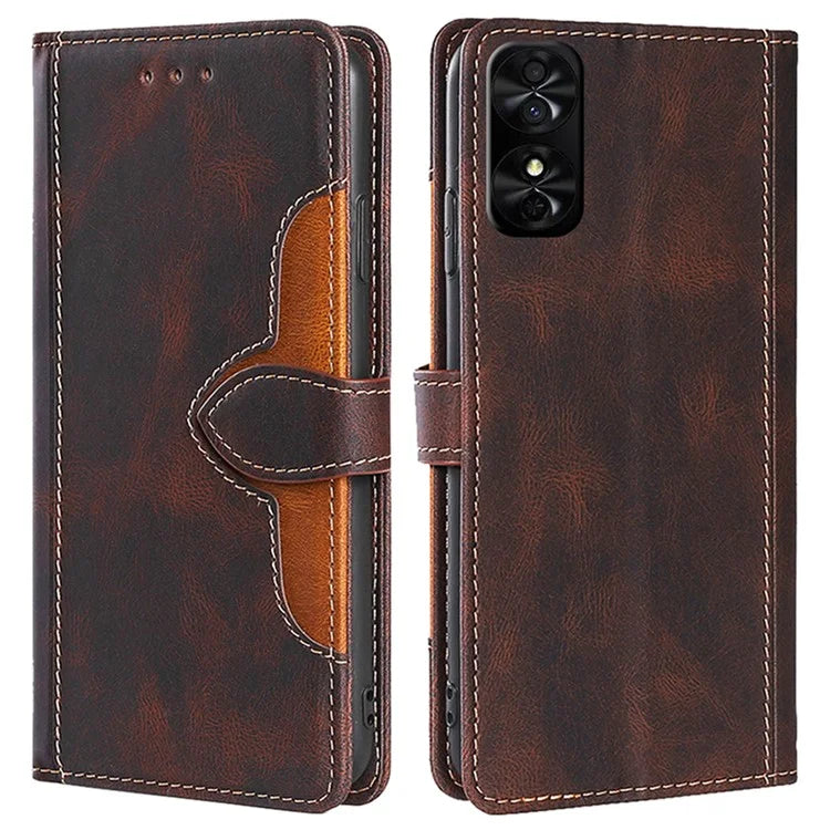For TCL 50 SE Case Straw Hat Shape Flip Wallet PU Leather Phone Cover