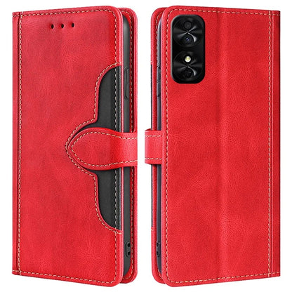 For TCL 50 SE Case Straw Hat Shape Flip Wallet PU Leather Phone Cover