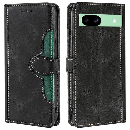 For Google Pixel 8a Case PU Leather Phone Protective Cover Straw Hat Pattern