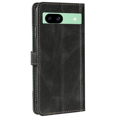 For Google Pixel 8a Case PU Leather Phone Protective Cover Straw Hat Pattern