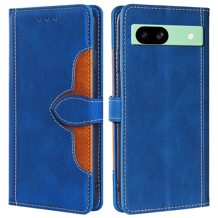 For Google Pixel 8a Case PU Leather Phone Protective Cover Straw Hat Pattern