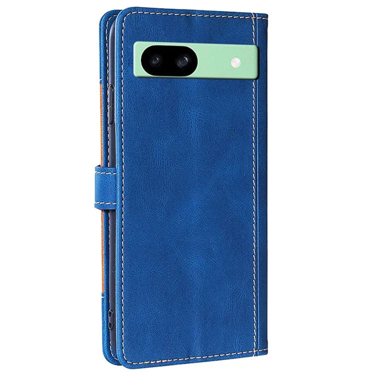 For Google Pixel 8a Case PU Leather Phone Protective Cover Straw Hat Pattern