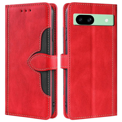 For Google Pixel 8a Case PU Leather Phone Protective Cover Straw Hat Pattern