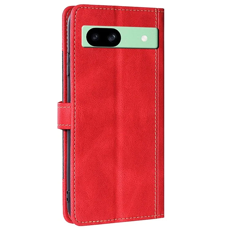 For Google Pixel 8a Case PU Leather Phone Protective Cover Straw Hat Pattern