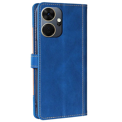 For itel P55+ Protective Case Wallet-Style PU Leather Straw Hat Phone Cover