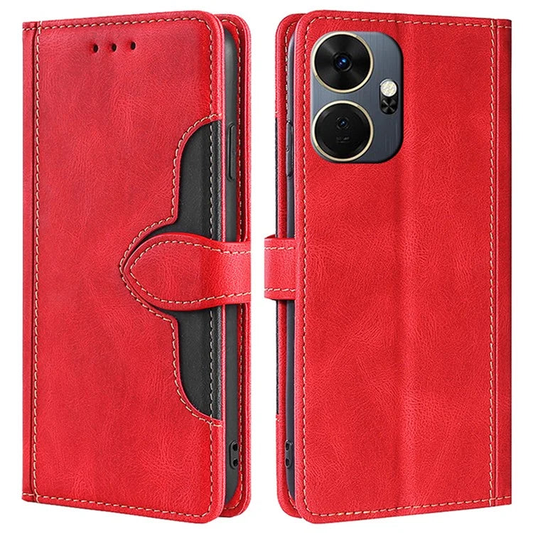 For itel P55+ Protective Case Wallet-Style PU Leather Straw Hat Phone Cover
