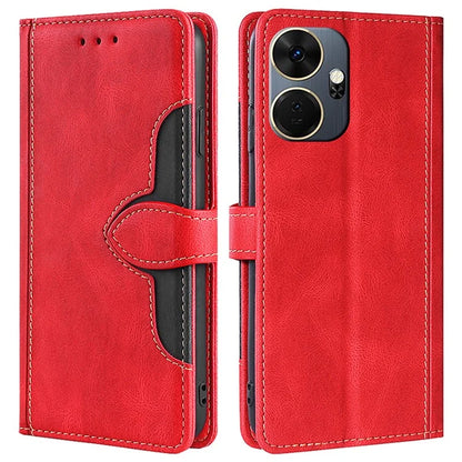 For itel P55+ Protective Case Wallet-Style PU Leather Straw Hat Phone Cover