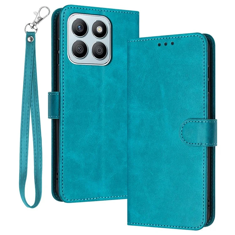 For Honor X8b 4G Case Calf Texture Leather Wallet Flip Stand Mobile Phone Cover