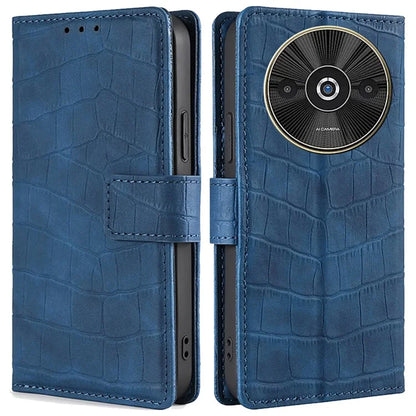 For Xiaomi Redmi A3 / Poco C61 4G Phone Case Crocodile Texture Stand Shockproof Leather Cover