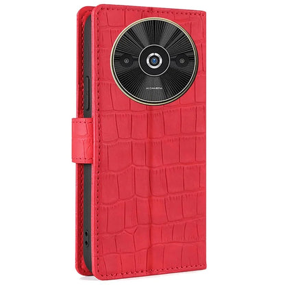 For Xiaomi Redmi A3 / Poco C61 4G Phone Case Crocodile Texture Stand Shockproof Leather Cover