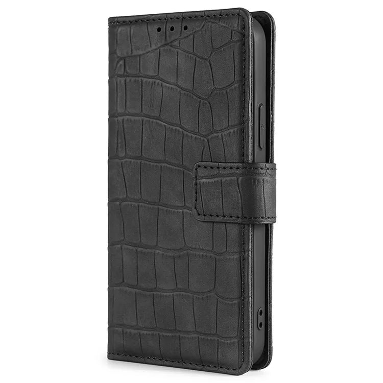 For Xiaomi Redmi Turbo 3 5G / Poco F6 5G Case Crocodile Texture Leather Flip Stand Phone Cover