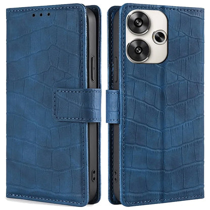 For Xiaomi Redmi Turbo 3 5G / Poco F6 5G Case Crocodile Texture Leather Flip Stand Phone Cover