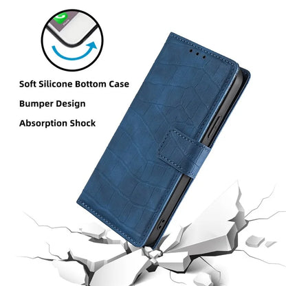 For Xiaomi Redmi Turbo 3 5G / Poco F6 5G Case Crocodile Texture Leather Flip Stand Phone Cover
