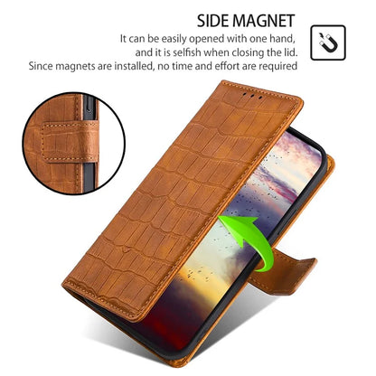 For Xiaomi Redmi Turbo 3 5G / Poco F6 5G Case Crocodile Texture Leather Flip Stand Phone Cover