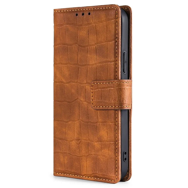 For Xiaomi Redmi Turbo 3 5G / Poco F6 5G Case Crocodile Texture Leather Flip Stand Phone Cover