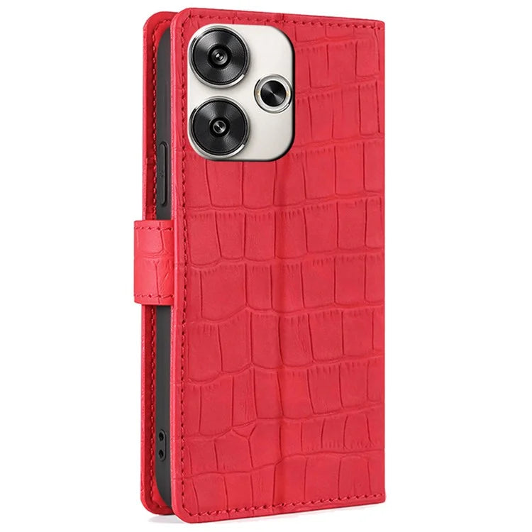 For Xiaomi Redmi Turbo 3 5G / Poco F6 5G Case Crocodile Texture Leather Flip Stand Phone Cover