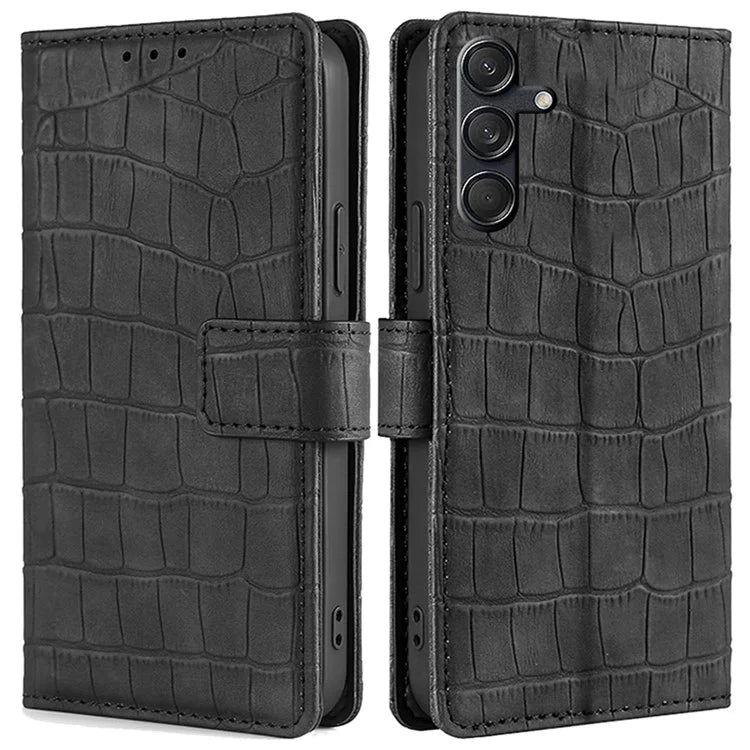 For Samsung Galaxy M55 5G / C55 5G / F55 5G Case Crocodile Texture Flip Stand Phone Protector with Magnetic Clasp