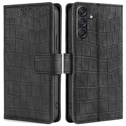 For Samsung Galaxy M55 5G / C55 5G / F55 5G Case Crocodile Texture Flip Stand Phone Protector with Magnetic Clasp