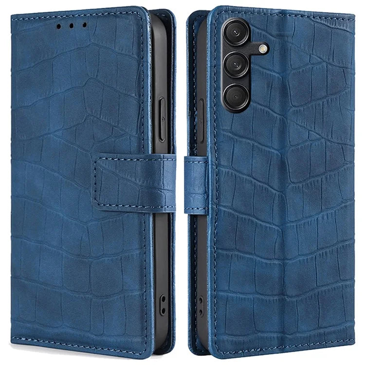 For Samsung Galaxy M55 5G / C55 5G / F55 5G Case Crocodile Texture Flip Stand Phone Protector with Magnetic Clasp