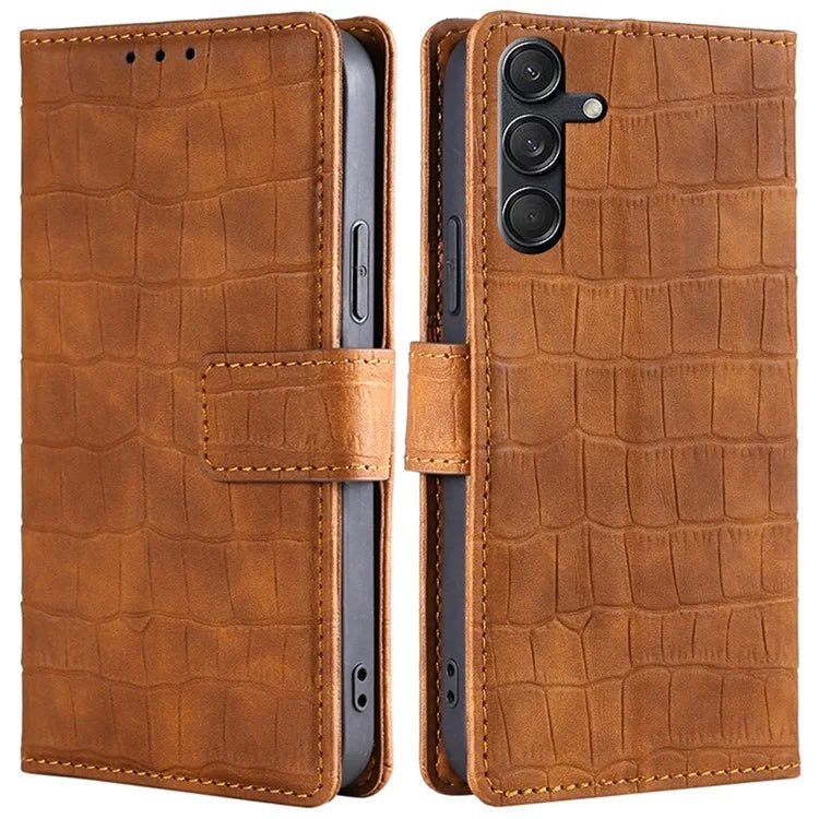 For Samsung Galaxy M55 5G / C55 5G / F55 5G Case Crocodile Texture Flip Stand Phone Protector with Magnetic Clasp