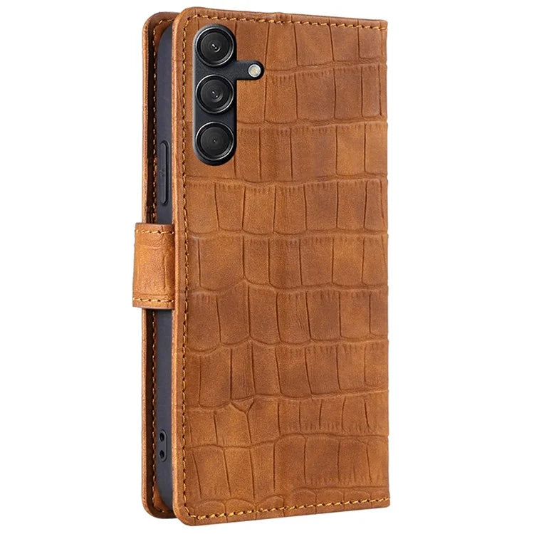 For Samsung Galaxy M55 5G / C55 5G / F55 5G Case Crocodile Texture Flip Stand Phone Protector with Magnetic Clasp