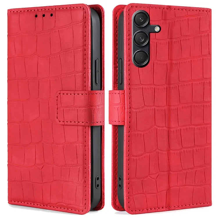 For Samsung Galaxy M55 5G / C55 5G / F55 5G Case Crocodile Texture Flip Stand Phone Protector with Magnetic Clasp