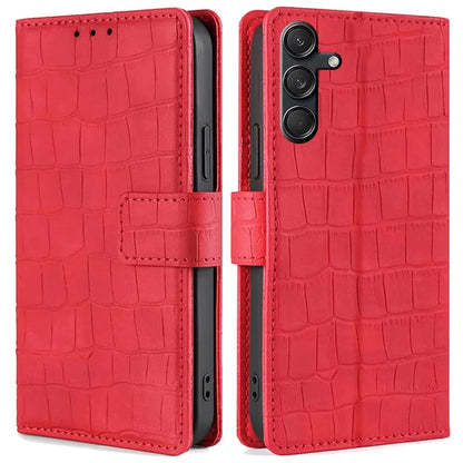For Samsung Galaxy M55 5G / C55 5G / F55 5G Case Crocodile Texture Flip Stand Phone Protector with Magnetic Clasp