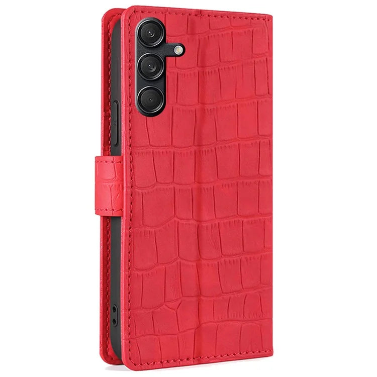 For Samsung Galaxy M55 5G / C55 5G / F55 5G Case Crocodile Texture Flip Stand Phone Protector with Magnetic Clasp
