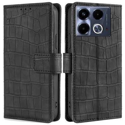 For Infinix Note 40 Case Skin-Touch Crocodile Texture Leather Protective Phone Cover