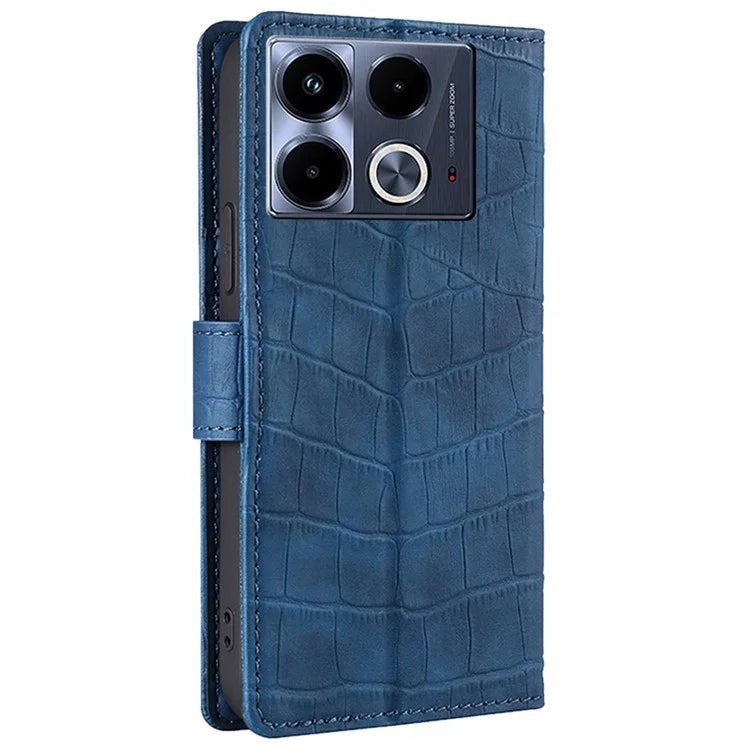 For Infinix Note 40 Case Skin-Touch Crocodile Texture Leather Protective Phone Cover