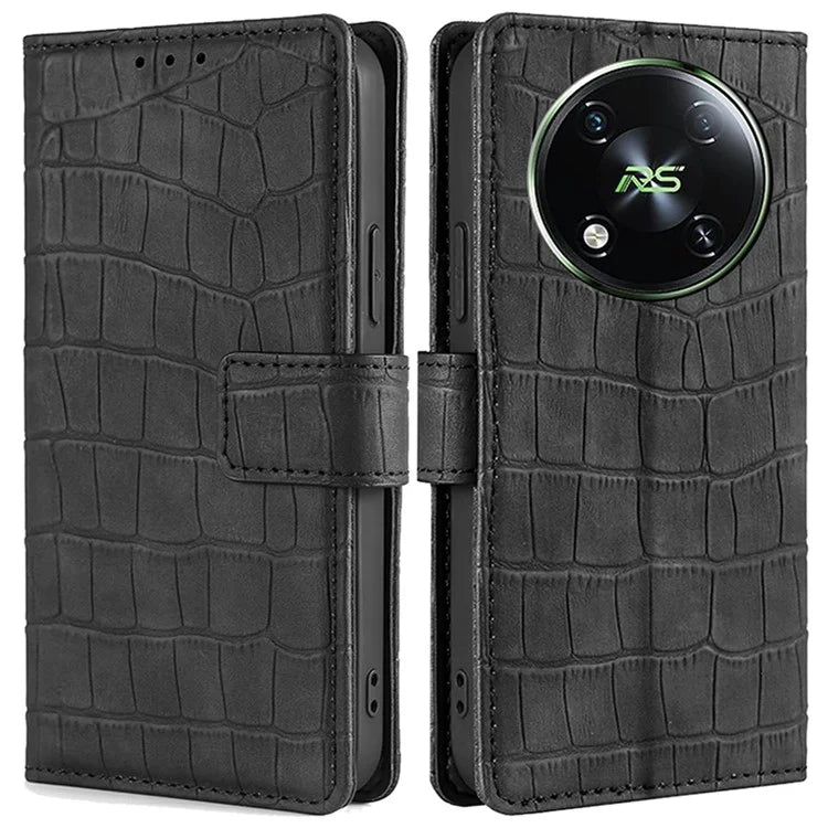 For itel RS4 4G Case Crocodile Texture Leather Phone Cover Mobile Accessories Wholesale