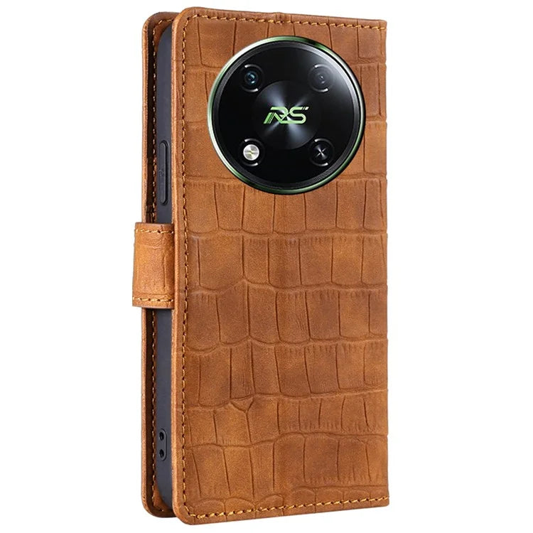 For itel RS4 4G Case Crocodile Texture Leather Phone Cover Mobile Accessories Wholesale