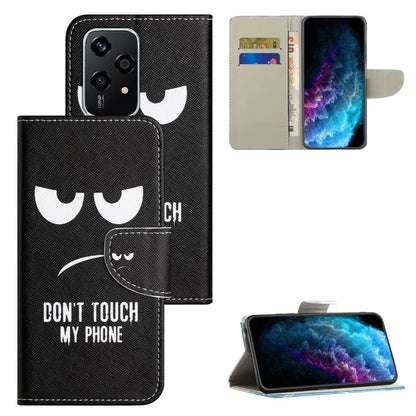 For Honor 200 Lite Case Pattern Printing Leather Folio Flip Phone Cover Stand