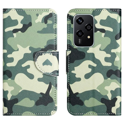 For Honor 200 Lite Case Pattern Printing Leather Folio Flip Phone Cover Stand