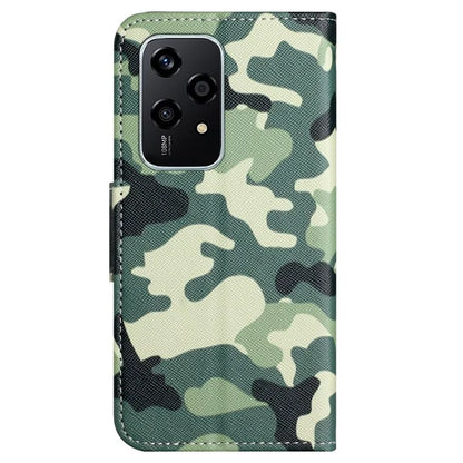 For Honor 200 Lite Case Pattern Printing Leather Folio Flip Phone Cover Stand