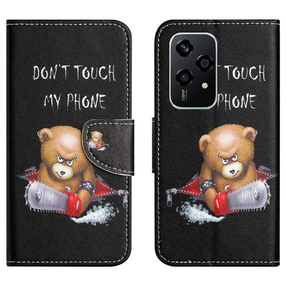 For Honor 200 Lite Case Pattern Printing Leather Folio Flip Phone Cover Stand