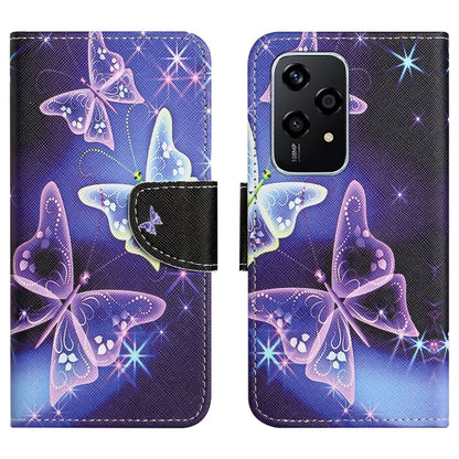 For Honor 200 Lite Case Pattern Printing Leather Folio Flip Phone Cover Stand