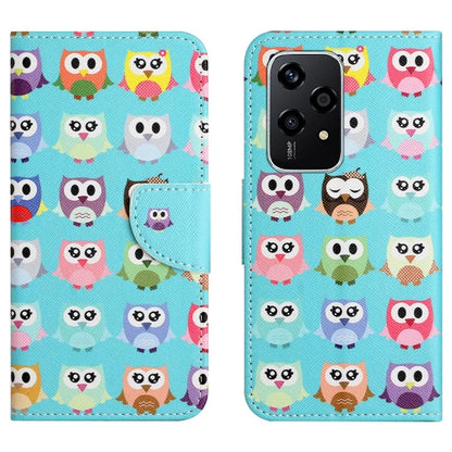 For Honor 200 Lite Case Pattern Printing Leather Folio Flip Phone Cover Stand
