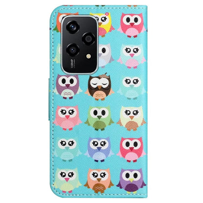For Honor 200 Lite Case Pattern Printing Leather Folio Flip Phone Cover Stand