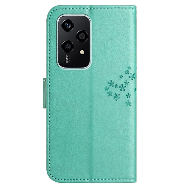 Phone Case for Honor 200 Lite Shell Imprinted Owl Tree Stand Leather Cover