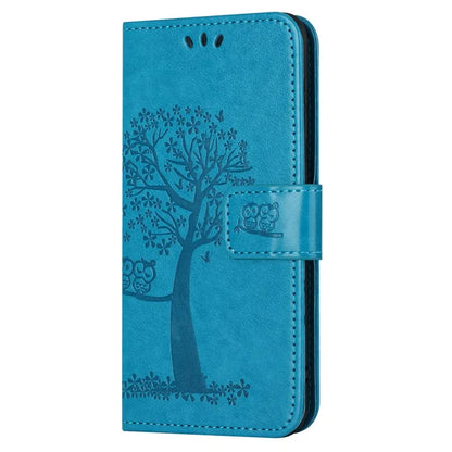 Phone Case for Honor 200 Lite Shell Imprinted Owl Tree Stand Leather Cover